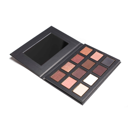 Open La Par Eyeshadow Palette showing 9-ultra matte and 3 metallic eyeshadows